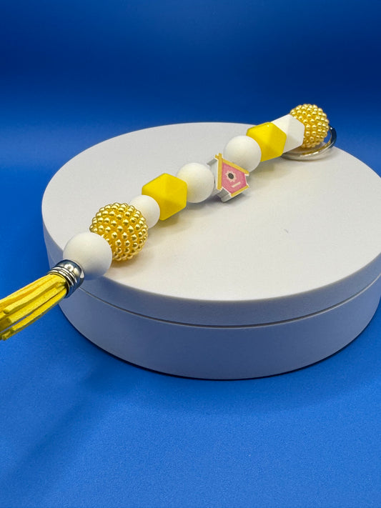 6 Piece Set (Kindness Keychain, Badge Holder, 2 Pullies & 2 Pens) (4) Yellow