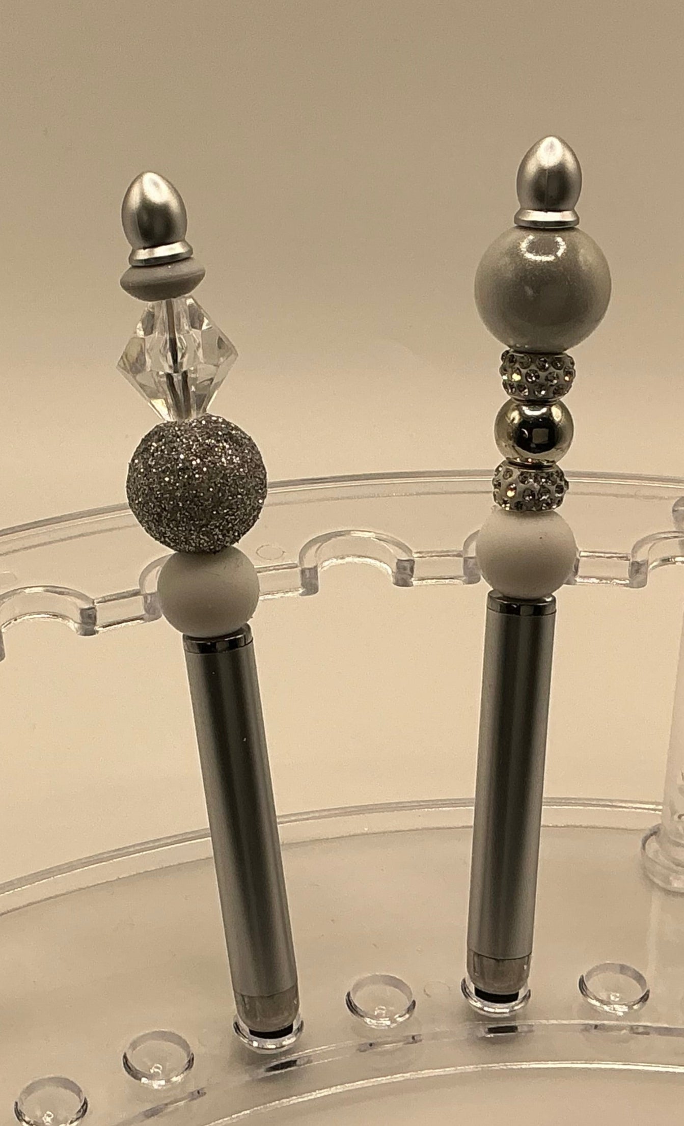 Stylus Pen - Silver, White & Diamond 2