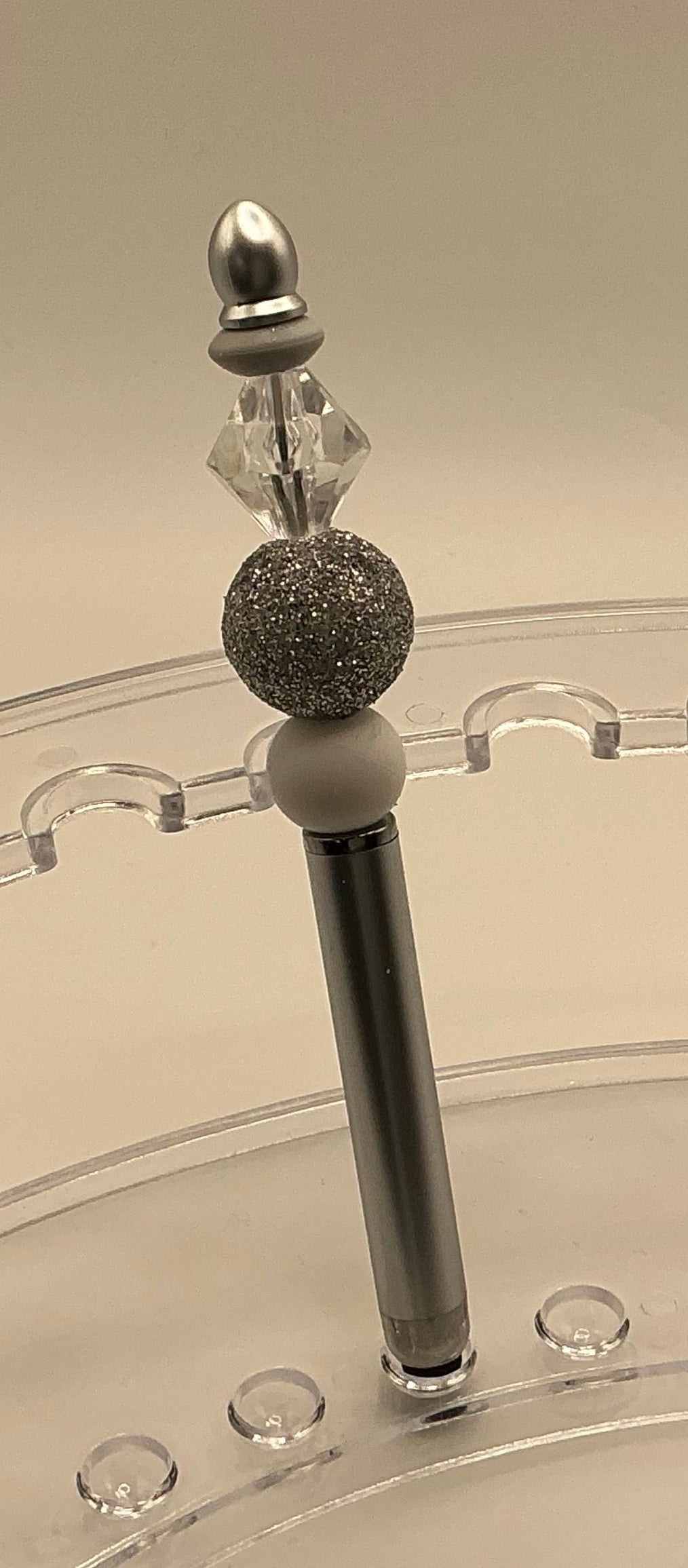 Stylus Pen - Silver, White & Diamond 2