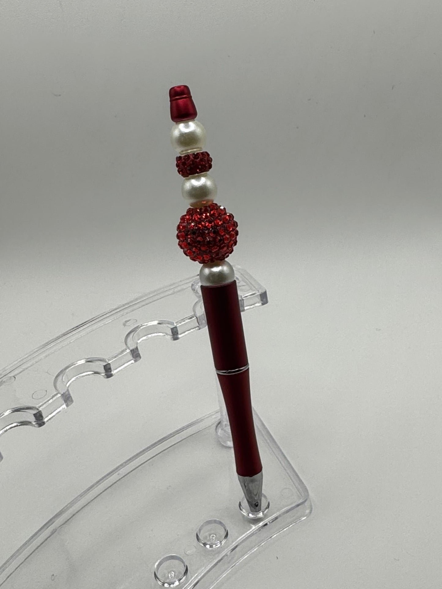 Bling Pen / Red Bling and Pearls