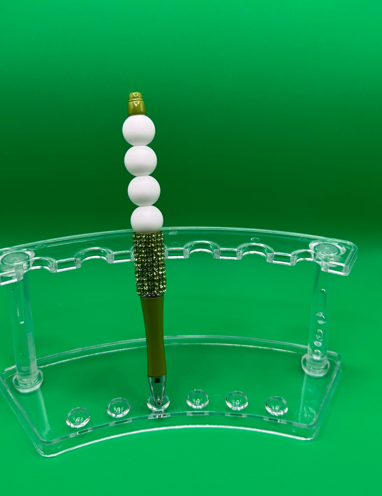 Bling Pen / Green & White