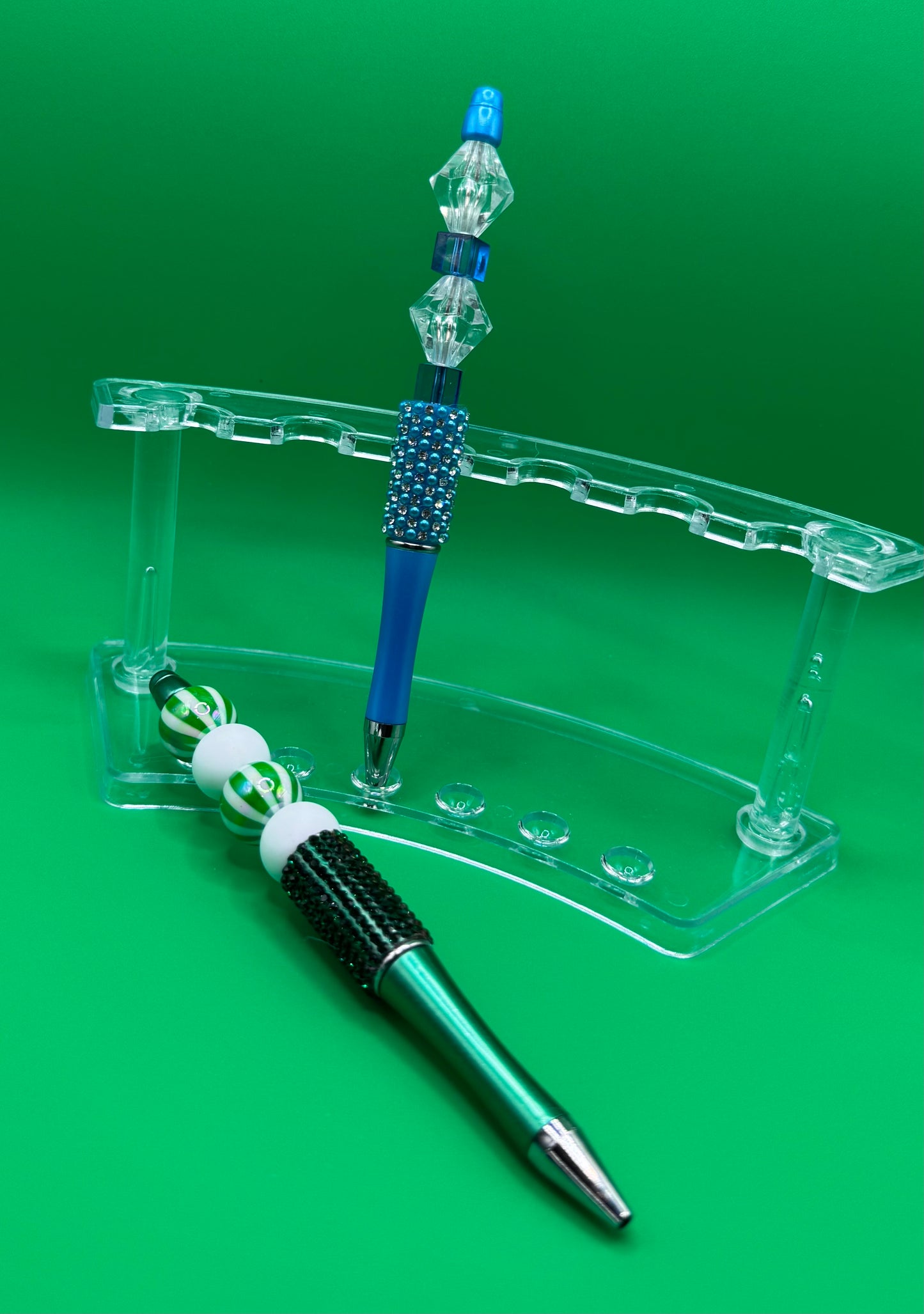 Bling Pens - Green & Lines