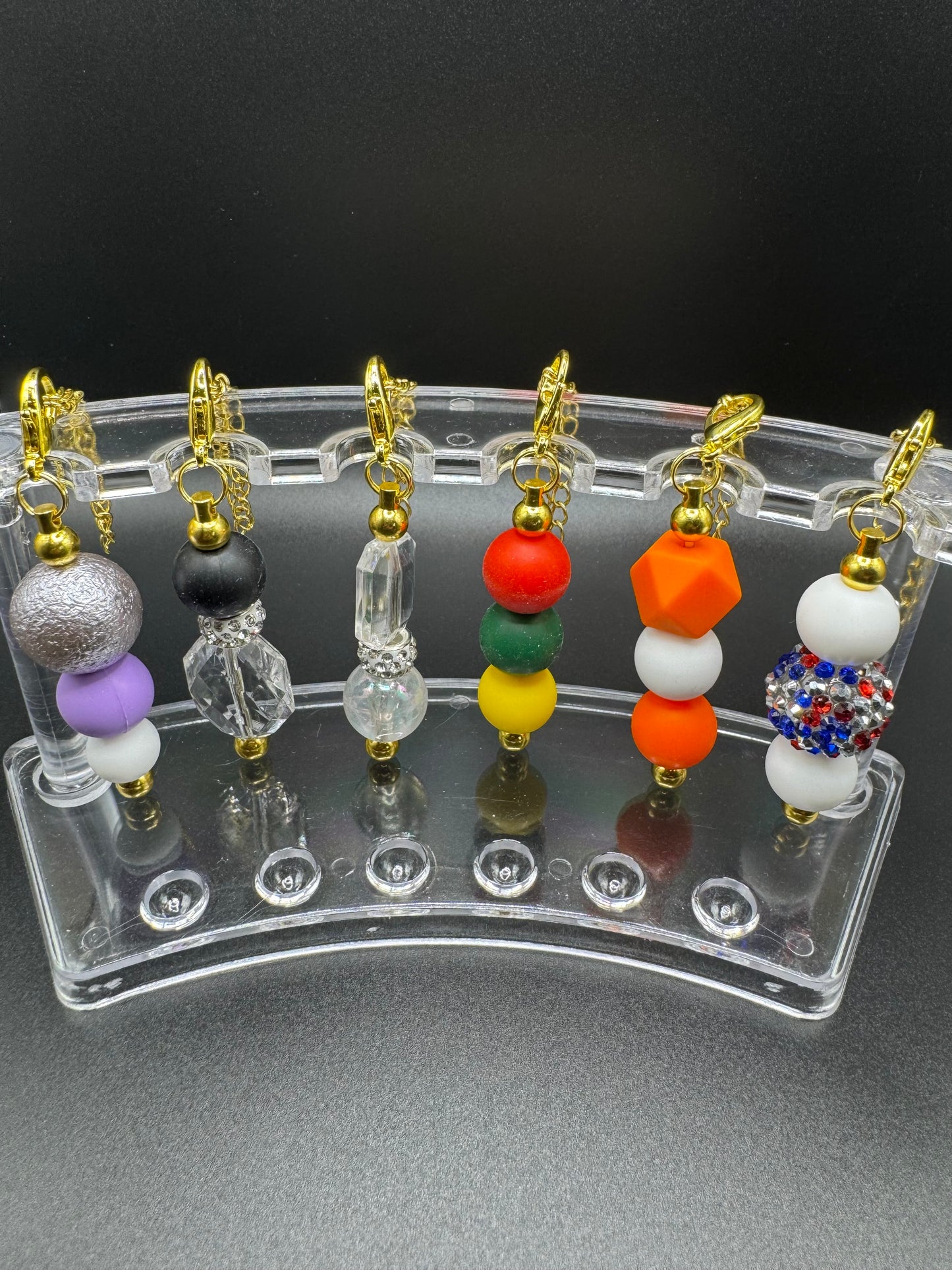 Cup Dangle - Orange & White