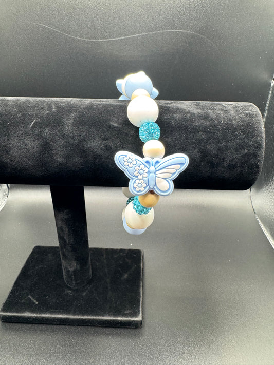 Butterfly Bracelets - Pastel Blue