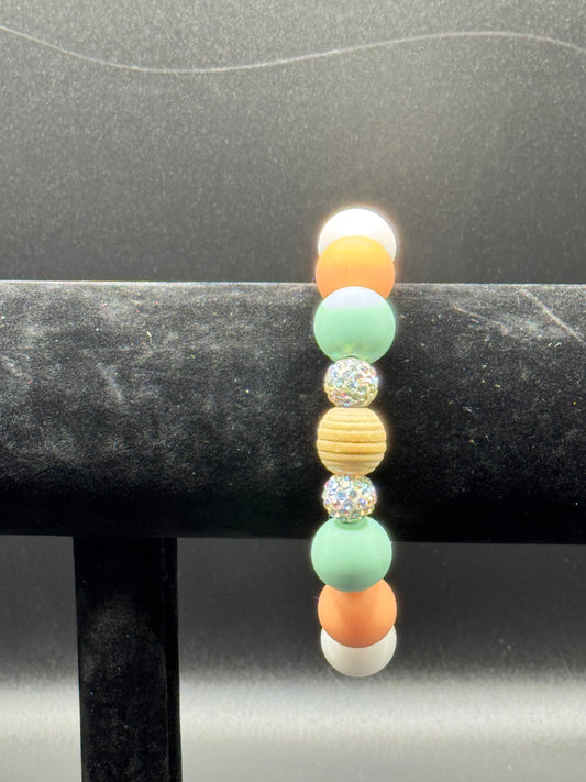 Butterfly Bracelets - Pastel Mint Green & Peach
