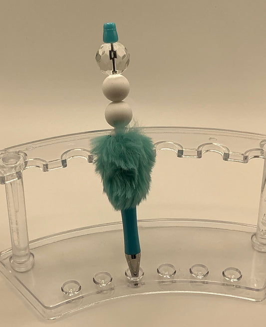 Peacock Pens - Sky Blue & Clear