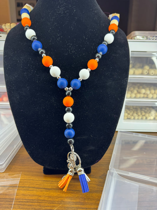 Lovely Lanyards / (NY Knicks) Orange, Blue & White