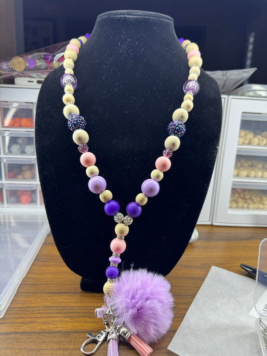 Lovely Lanyards / Purple Puff, Pink, Gray
