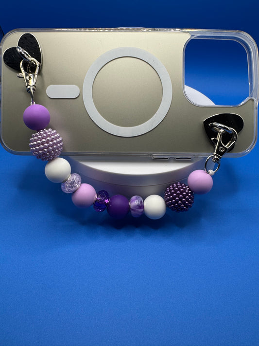 Sassy Phone Straps / Soft & Dark Purple Bubble Gum