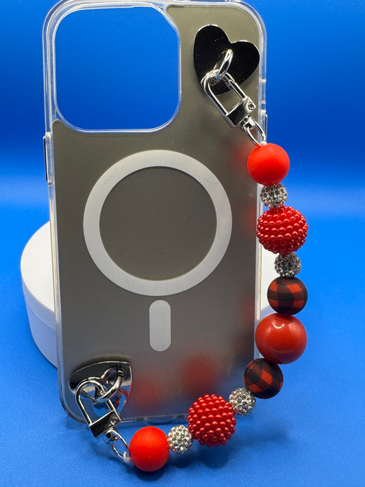 Sassy Phone Strap, Keychain & Pens Set / Red