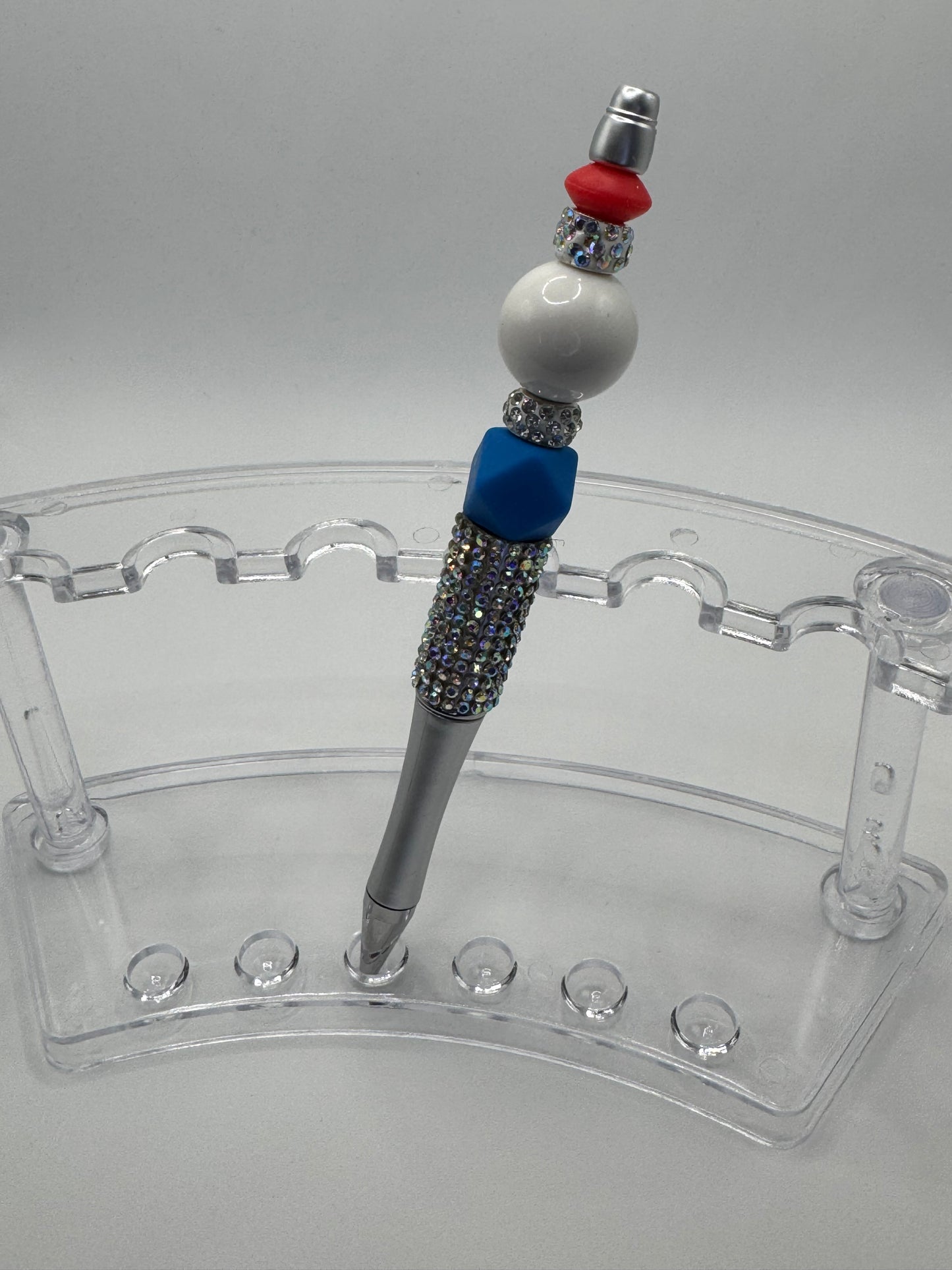 Bling Pen / Red, White & Blue Hexagon