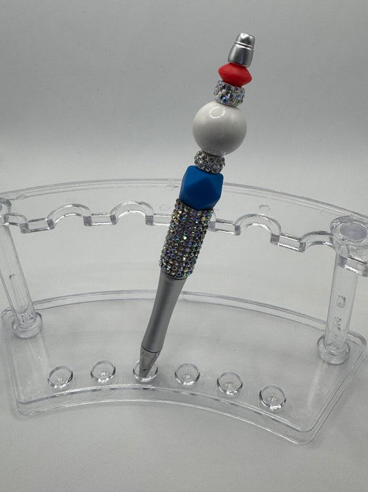 Bling Pen / Red, White & Blue Hexagon