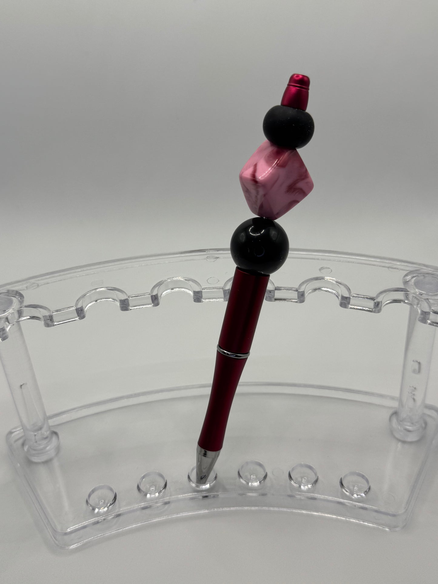 Pure Joy Pens / Red, Black & Pink Stone