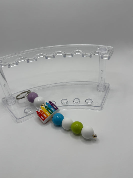 School Time Keychain - Crayons