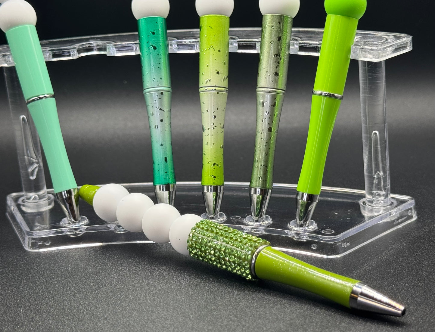 Great Day Green Pens / Bling & White