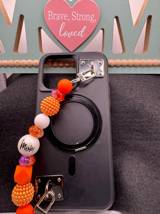 Sassy Phone Straps / Mom / Orange