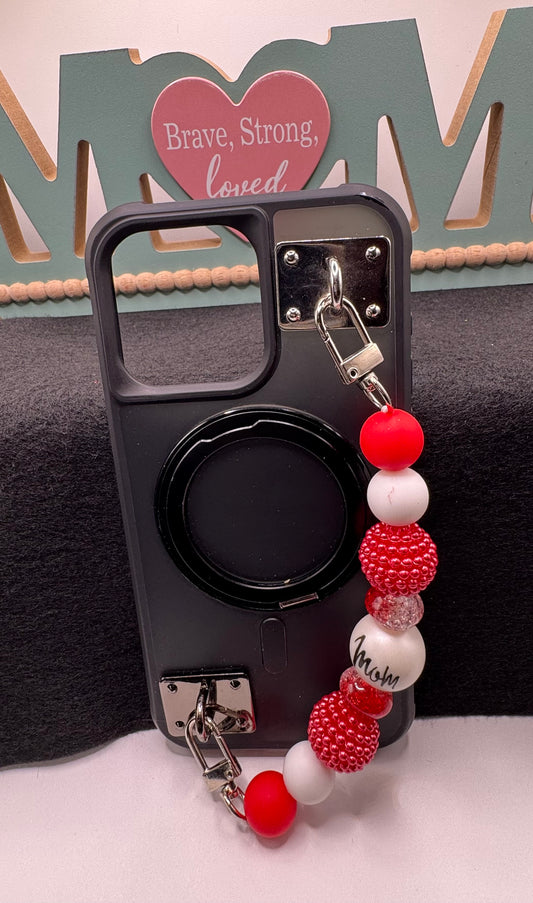 Sassy Phone Straps / Mom / Red