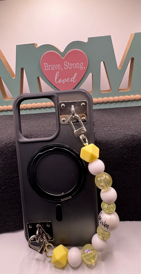 Sassy Phone Straps / Mom / Soft Yellow