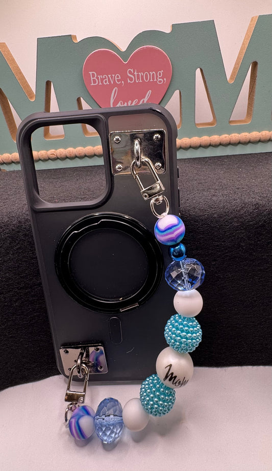 Sassy Phone Straps / Mom / Blue Diamond