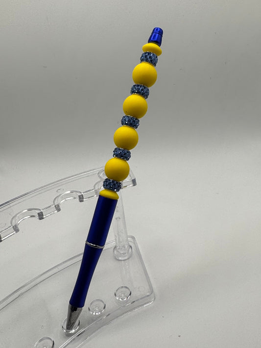 Busting Out Pens / Blue, Yellow & Blue Bling