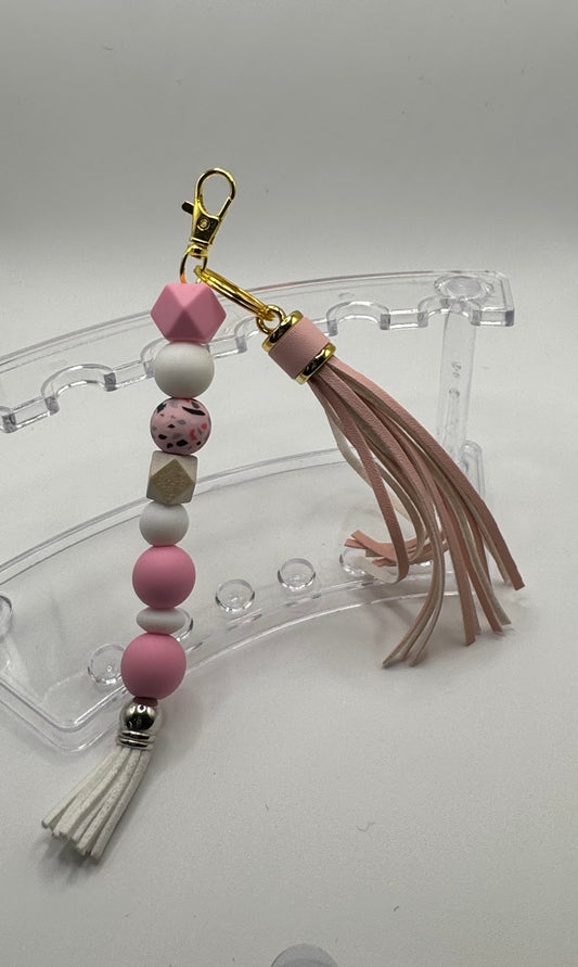 Kindness Keychains / Large Pink Tassel Long