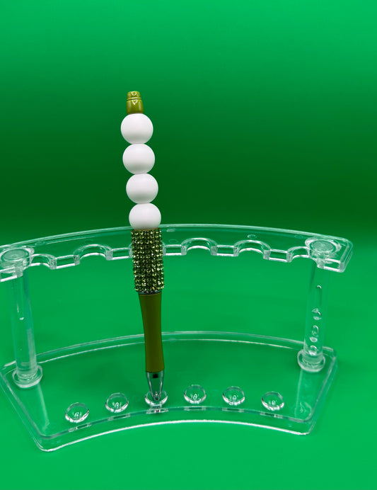 Bling Pen / Green & White
