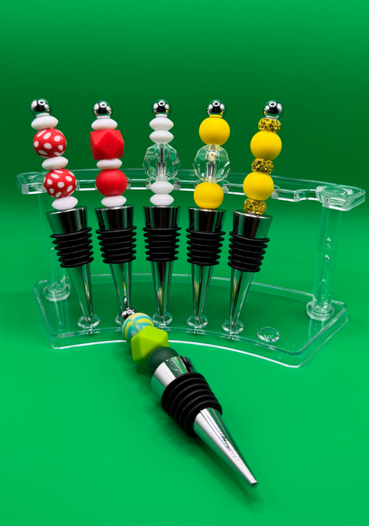 Bottle Stoppers Green Hexagon