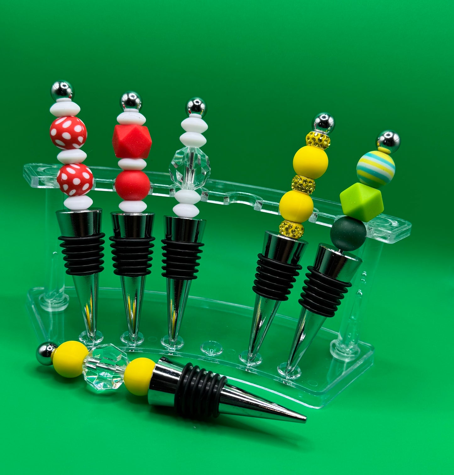 Bottle Stoppers - Red & White