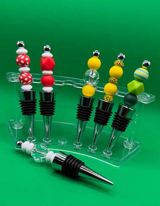 Bottle Stoppers White & Clear