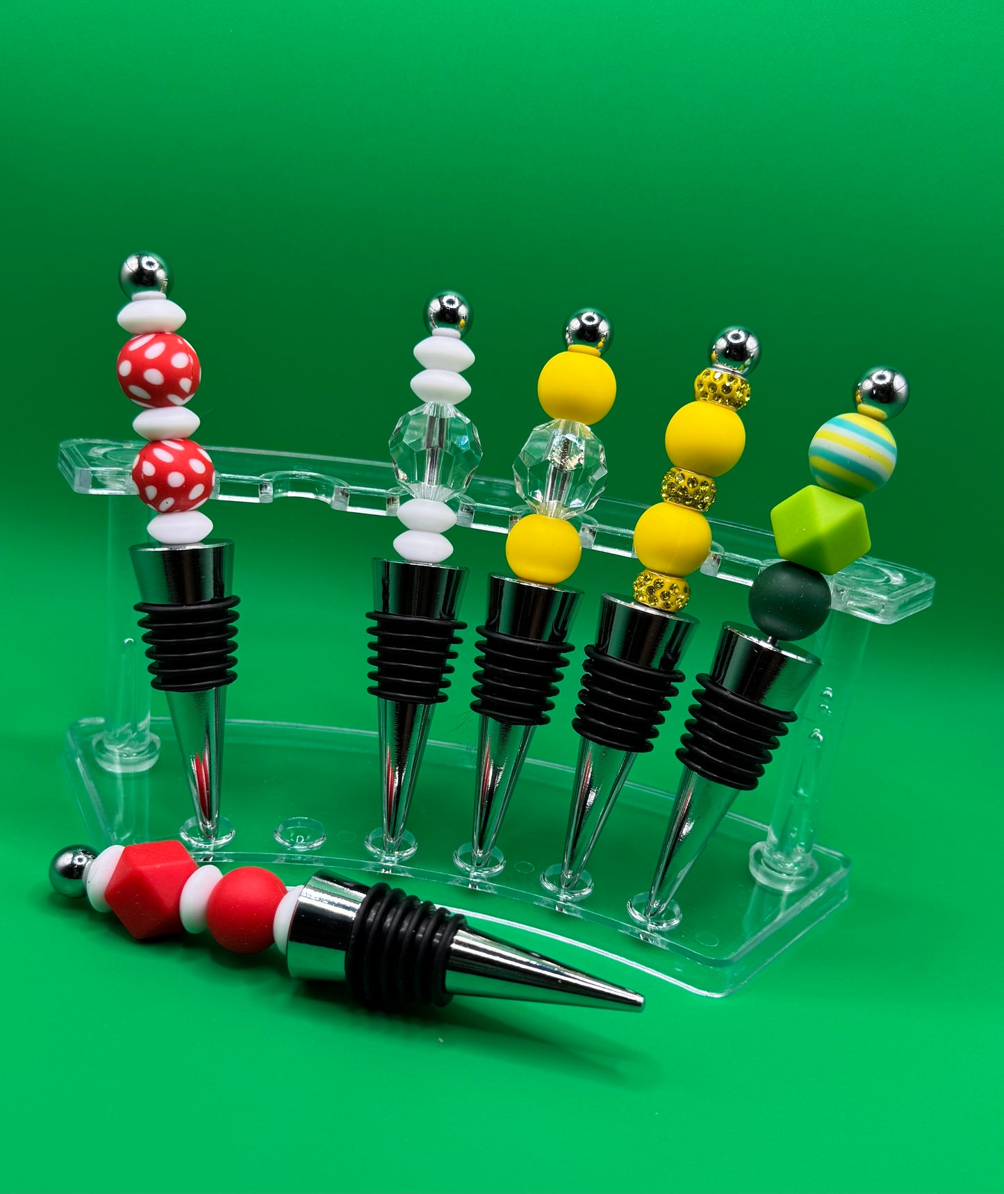 Bottle Stoppers - Red & White