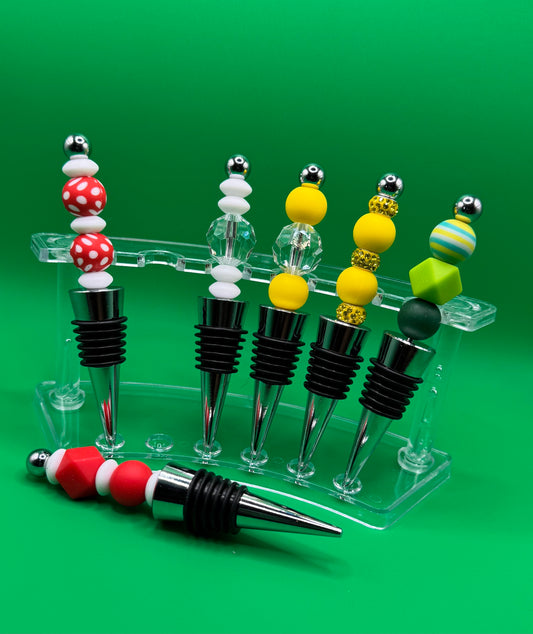 Bottle Stoppers - Red & White