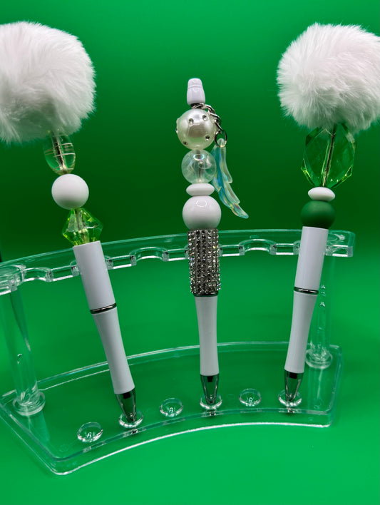 Bling Pens - White & Shiny Bling