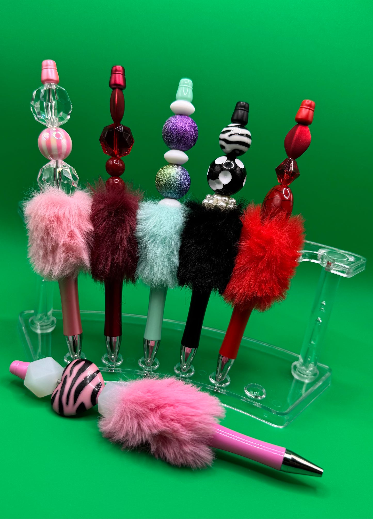 Peacock Pens - Pink Tiger Heart