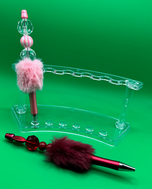 Peacock Pens - Deep Red with Bling