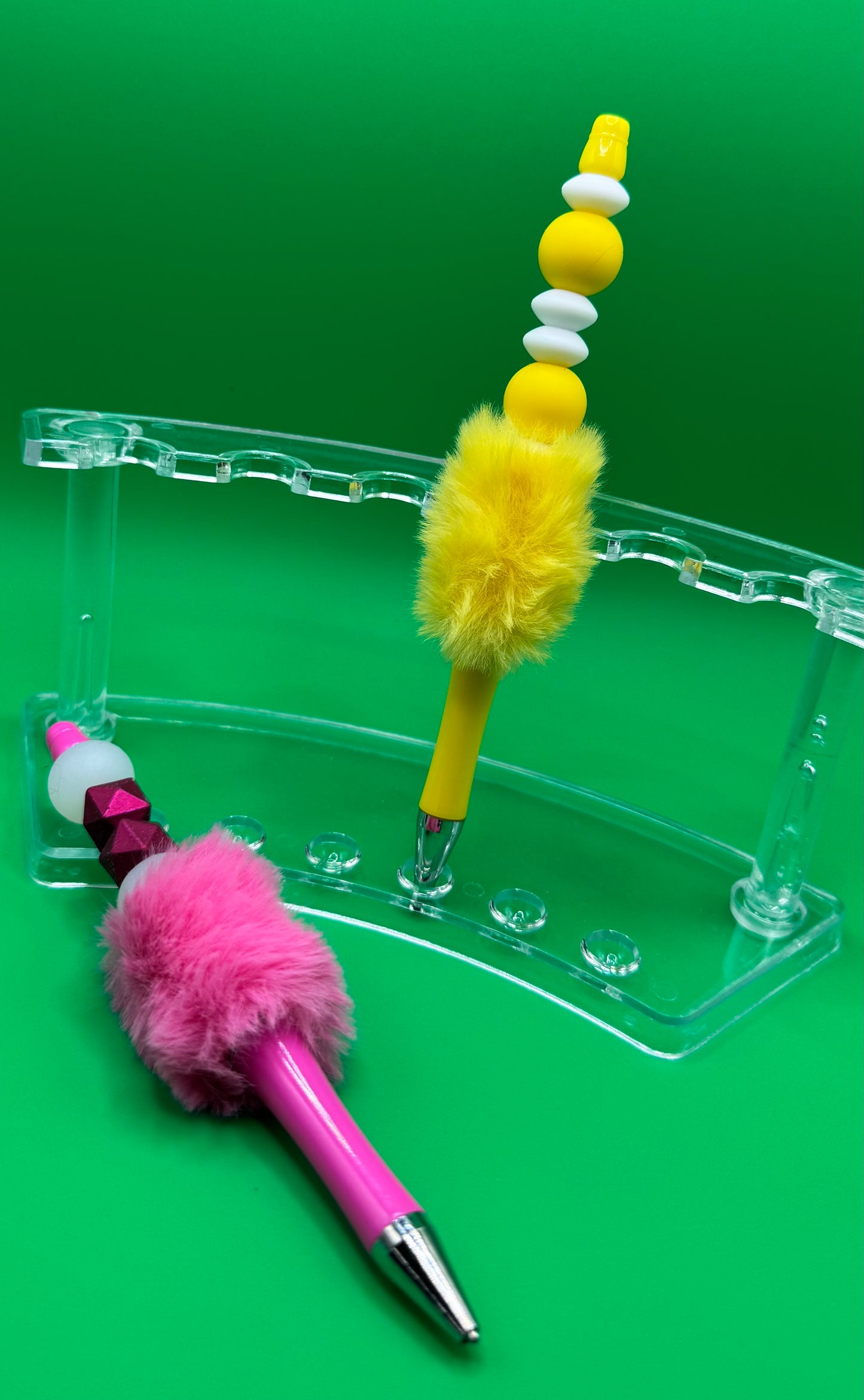 Peacock Pens - 2 Hot Pink Octagon