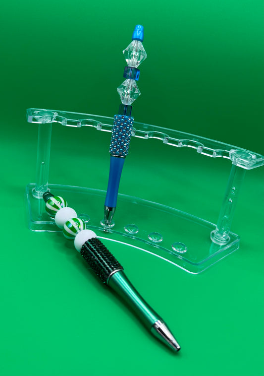 Bling Pens - Green & Lines