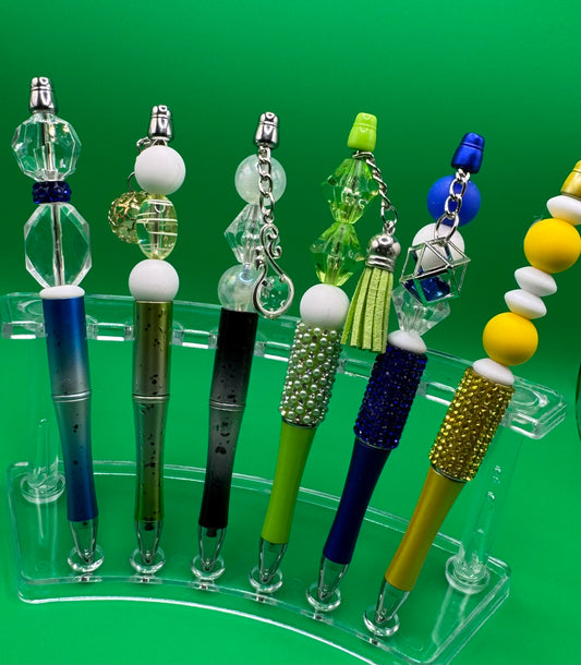 Bling Pens - Green Bling & Pearls