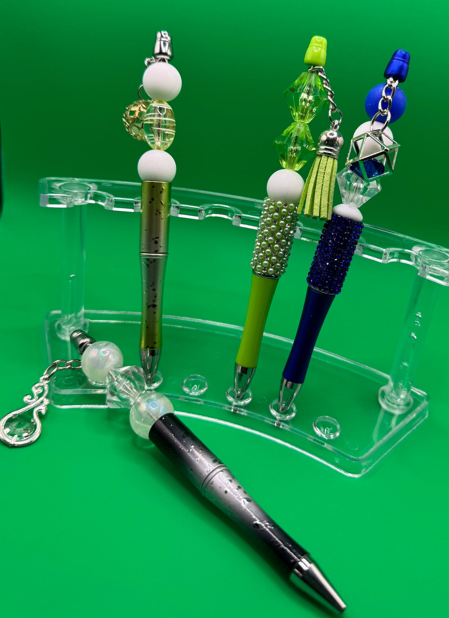 Raindrop Pens - Clear & Black & Dangle