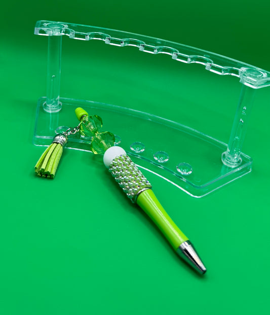 Bling Pens - Green Bling & Pearls