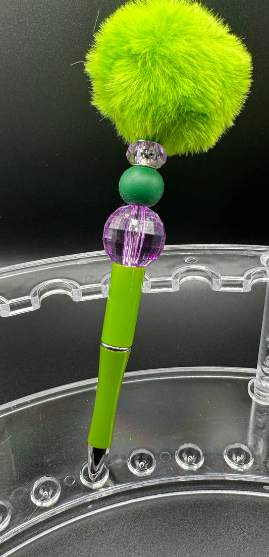 Puff Pen - Green & Purple Sparkle