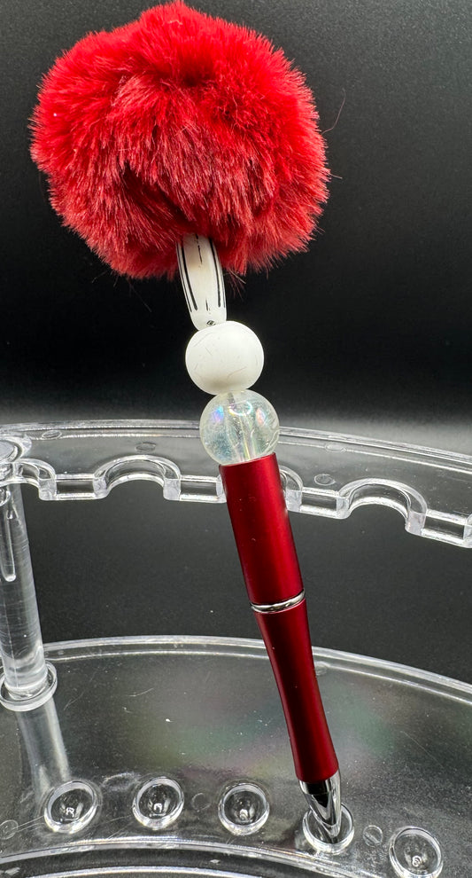 Puff Pens - Deep Red, Striped Stone