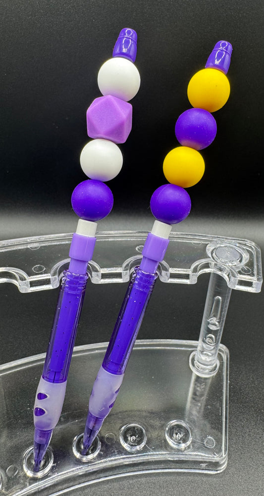 Pretty In Purple - Pencils with Yellow & White