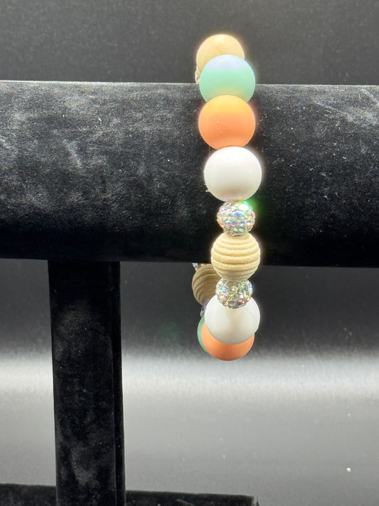 Butterfly Bracelets - Peach & Bling