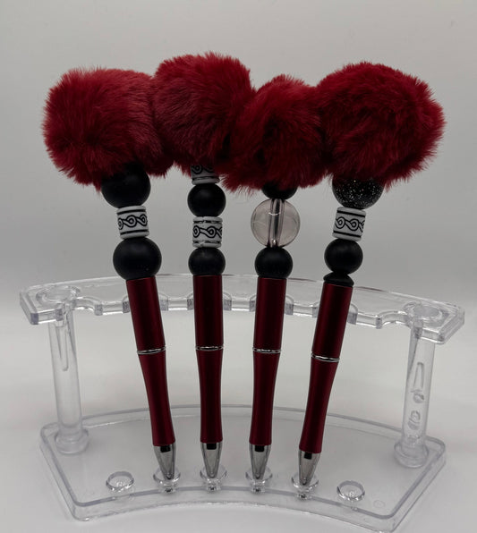 Puff Pen - Deep Red, Black & White 1
