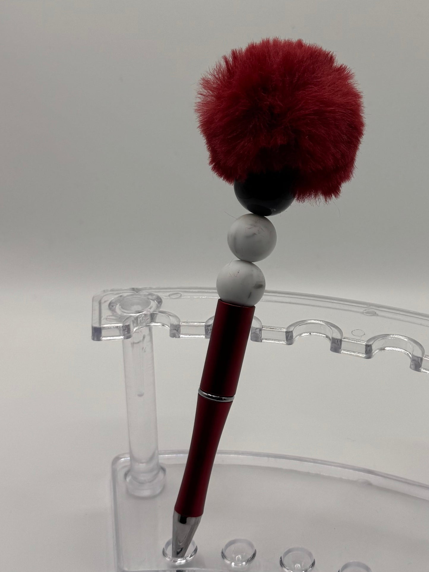 Puff Pen - Deep Red, Black & White 2