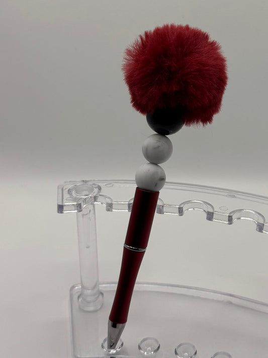 Puff Pen - Deep Red, Black & White 2