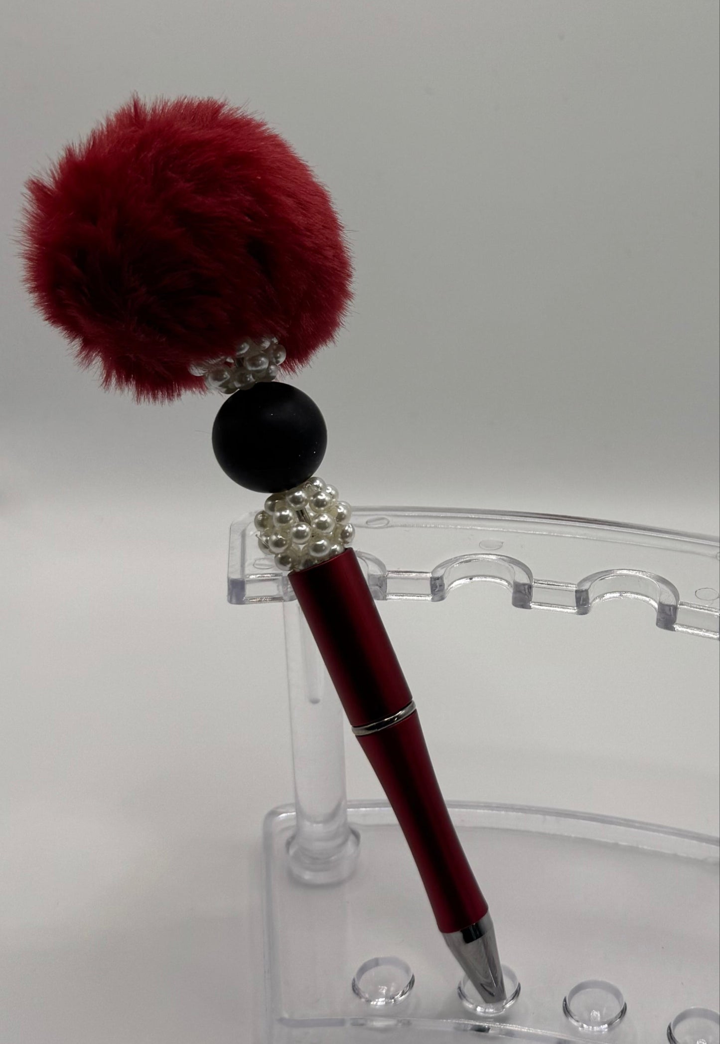 Puff Pen - Deep Red, Black & White 3