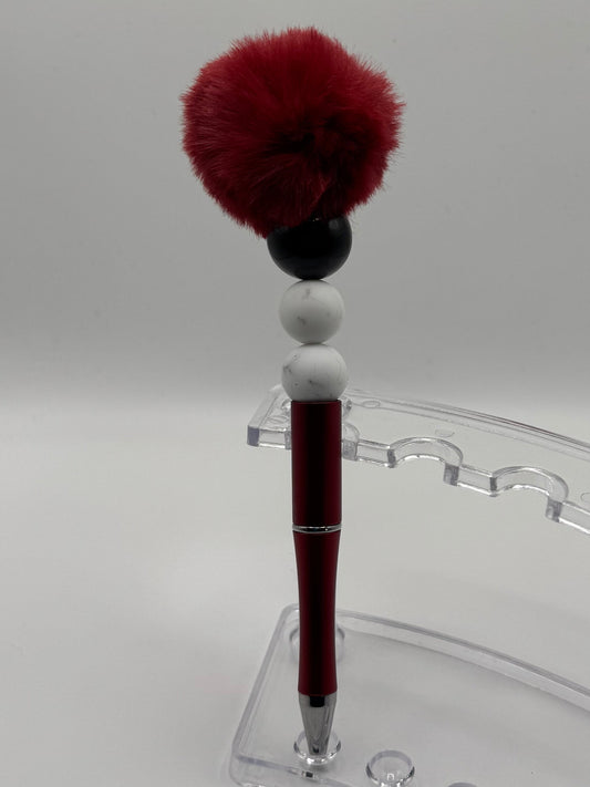 Puff Pen - Deep Red, Black & White 2