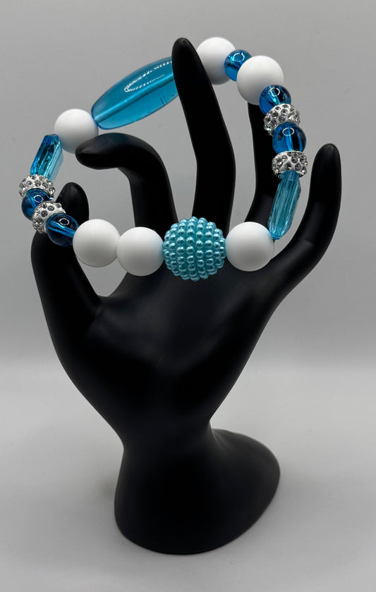 Beautiful Bracelets - Blue, White & Bling