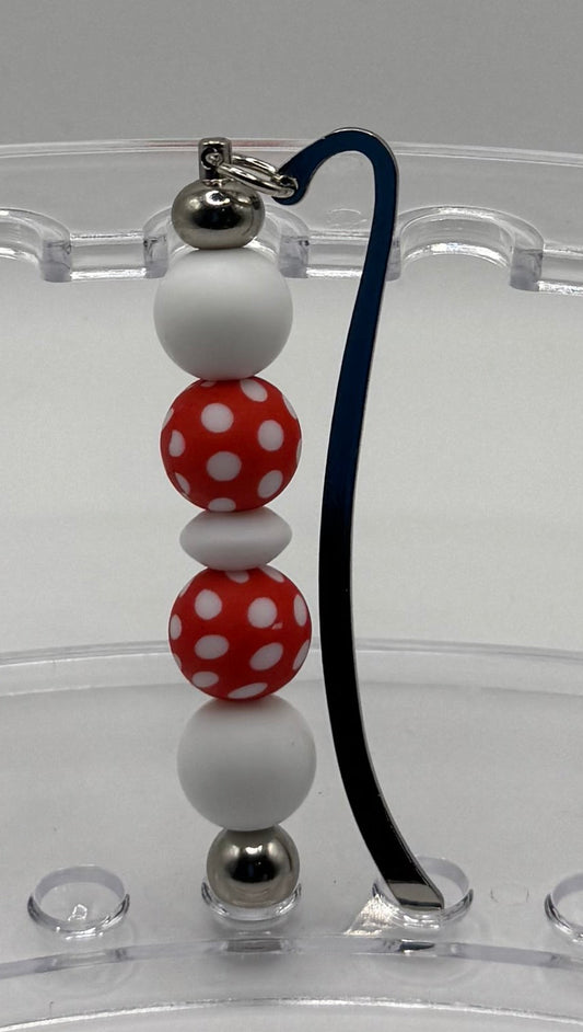 Book Marker / Red & White Dots